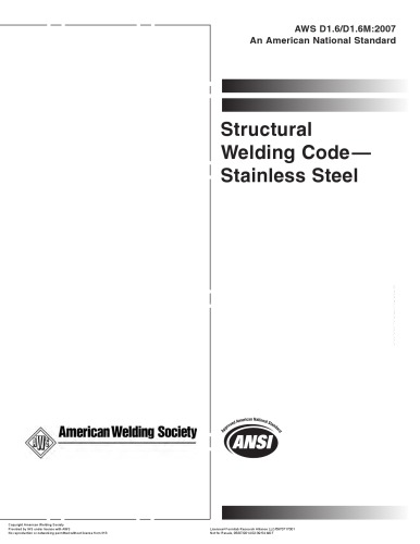 Structural Welding Code--Steel (AWS D1.6/D1.6M)