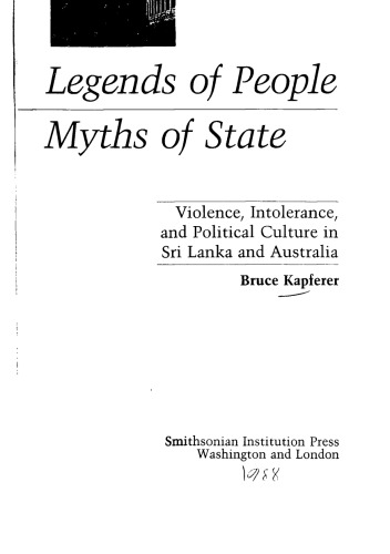 Legends Of People, Myths Of State