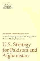 U.S. Strategy for Pakistan and Afghanistan