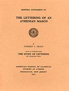 The Lettering of an Athenian Mason