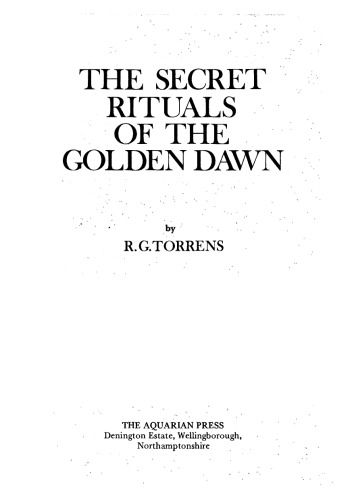 Secret Rituals of the Golden Dawn