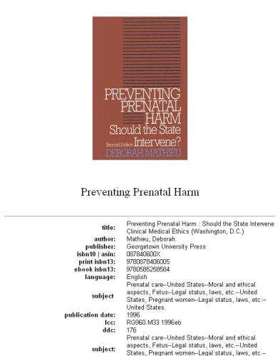 Preventing Prenatal Harm