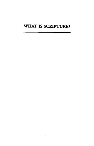 What is scripture? : a comparative approach