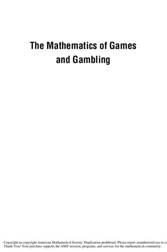 The Mathematics of Games and Gambling
