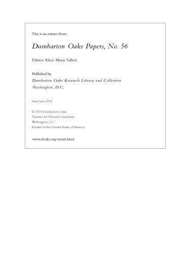 Dumbarton Oaks Papers, 56