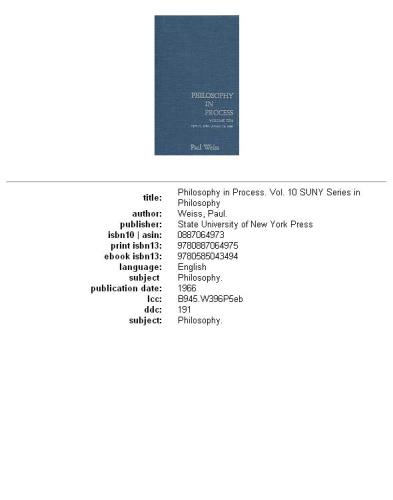 Philosophy in Process, Volume 10