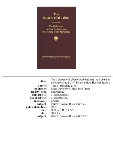 The History of al-Tabari, Volume 20