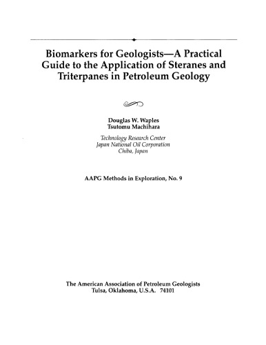 Biomarkers For Geologists