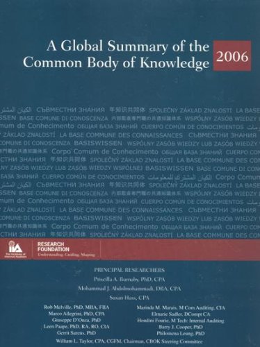 A global summary of the common body of knowledge 2006