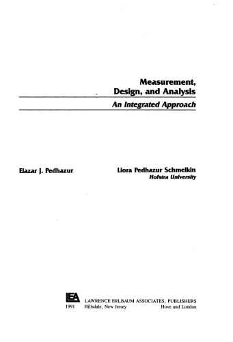 Measurement, Design, And Analysis