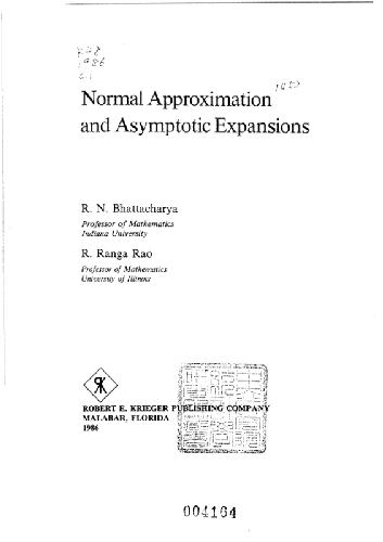 Normal Approximation And Asymptotic Expansions