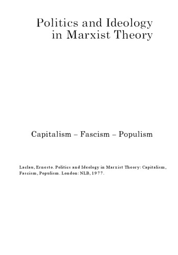 Politics And Ideology In Marxist Theory