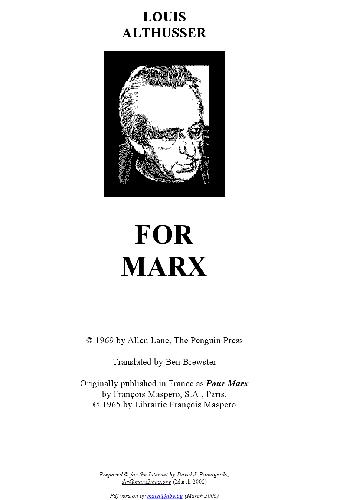 For Marx