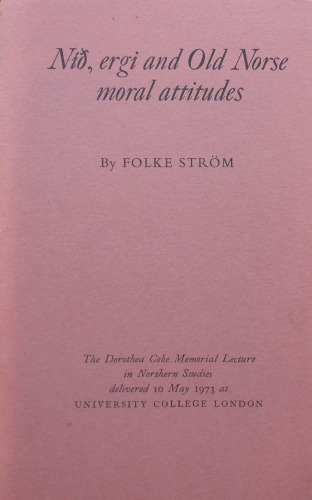 Nið, ergi and Old Norse moral attitudes