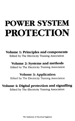 Power system protection. Vol. 3 Application