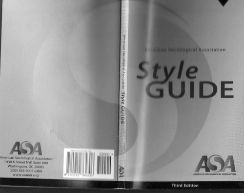 American Sociological Association Style Guide