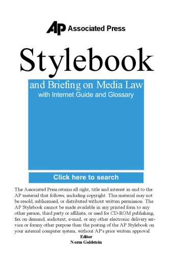 Associated Press Stylebook and Briefing on Media Law