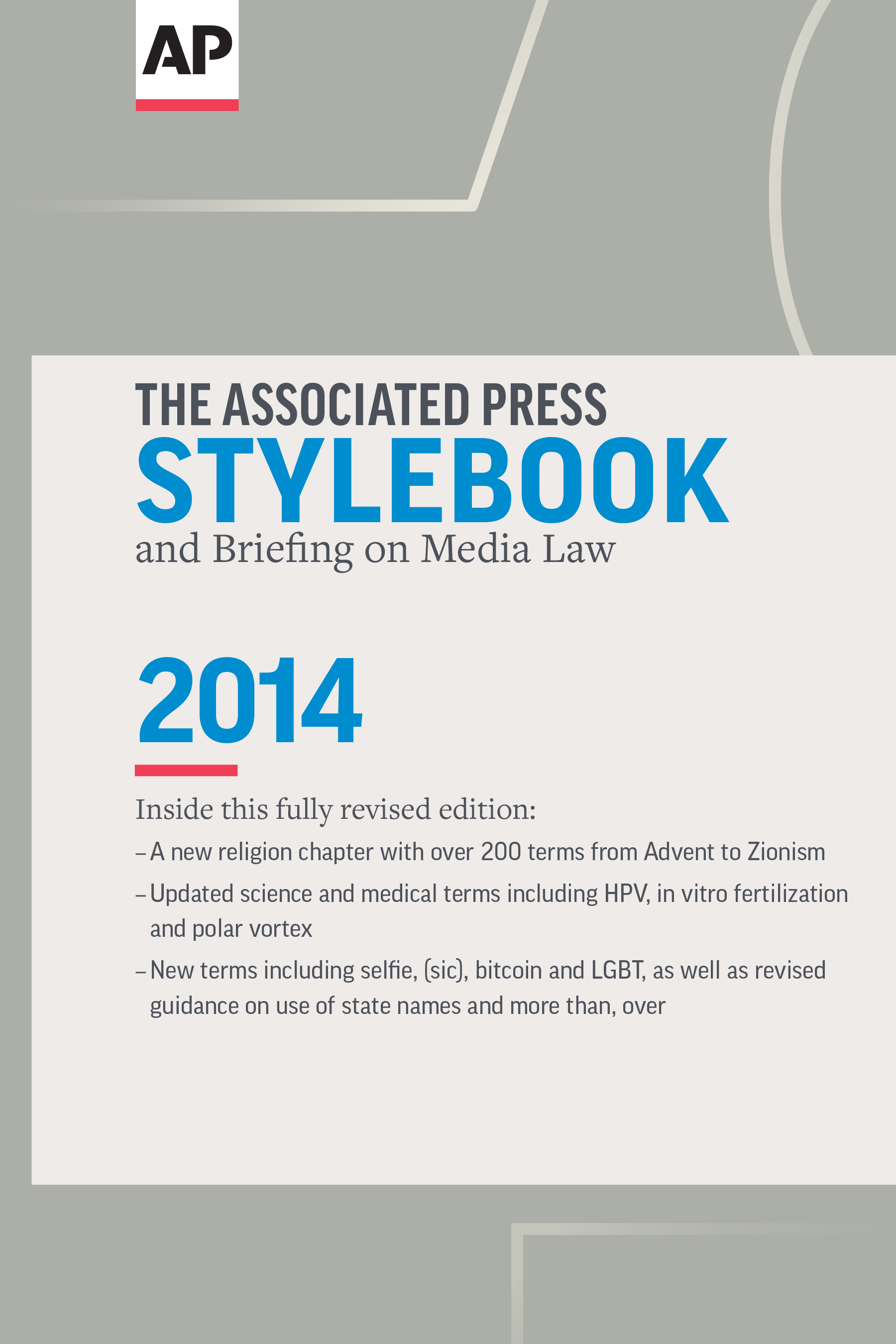 The Associated Press Stylebook 2014 and Briefing on Media Law