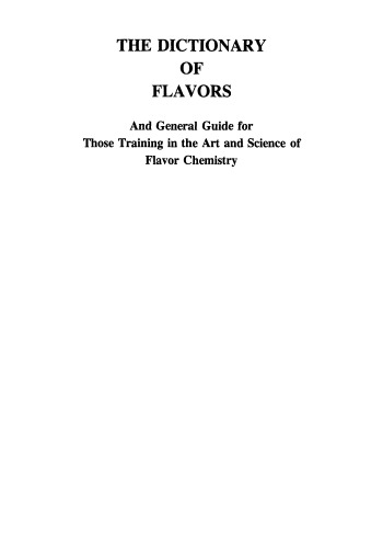 The Dictionary of Flavors