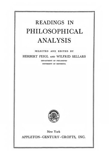 Readings In Philosophical Analysis