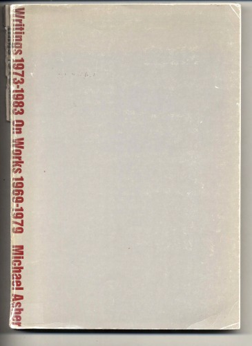 Writings 1973-1983 on Works 1969-1979