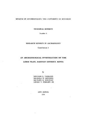 An Archaeological Investigation on the Loboi Plain, Baringo District, Kenya