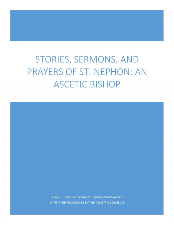 Stories, Sermons, And Prayers Of St. Nephon
