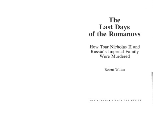 The Last Days of the Romanovs