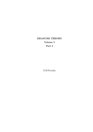 Measure Theory volume 5