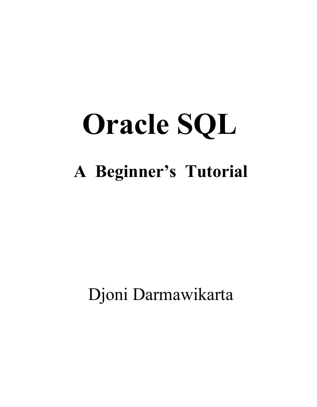 Oracle SQL