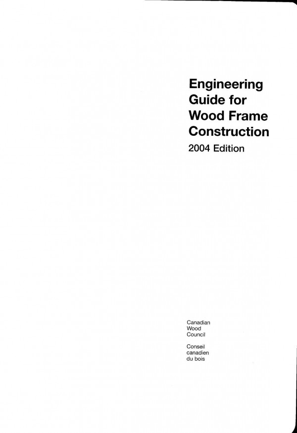 Engineering guide for wood frame construction