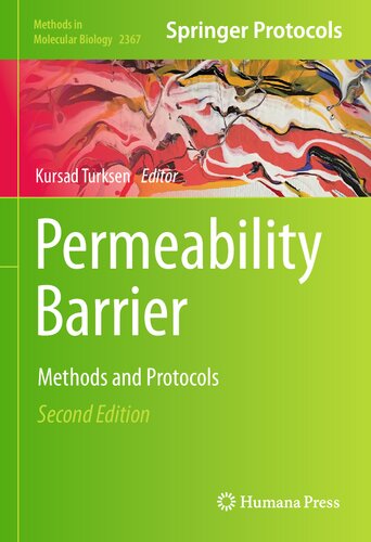 Permeability barrier : methods and protocols