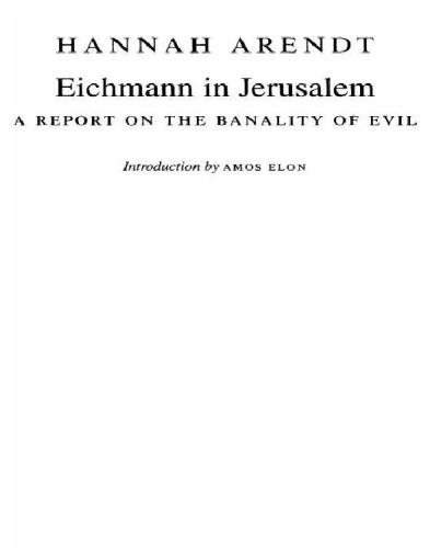 Eichmann in Jerusalem