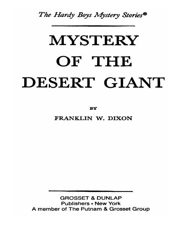 Mystery of the Desert Giant