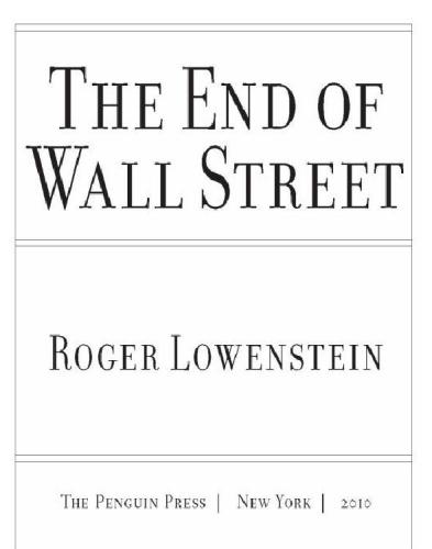 The End of Wall Street