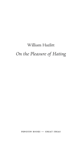 On the Pleasure of Hating