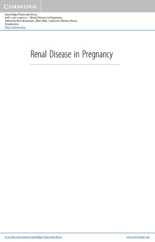 Renal Disease in Pregnancy