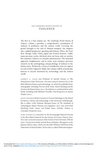 The Cambridge World History of Violence