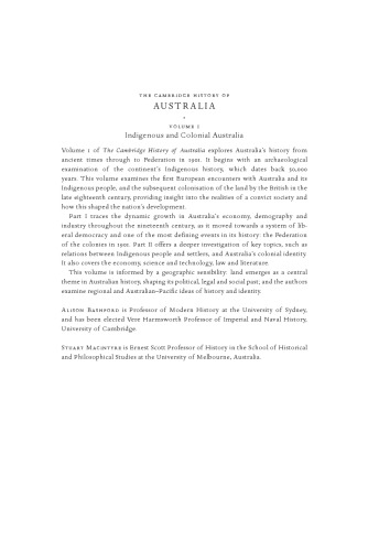 The Cambridge History of Australia