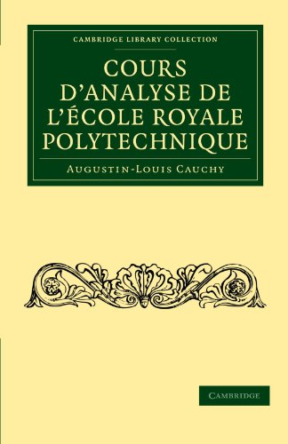 Cours d'Analyse de l'�cole Royale Polytechnique