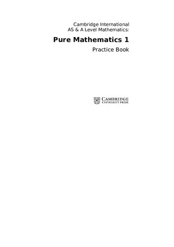 Cambridge International as &amp; a Level Mathematics