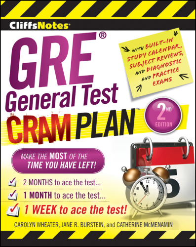 Cliffsnotes GRE General Test Cram Plan