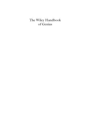 The Wiley Handbook of Genius