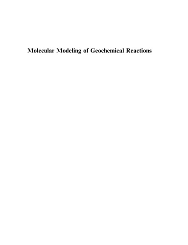 Molecular modeling of geochemical reactions : an introduction