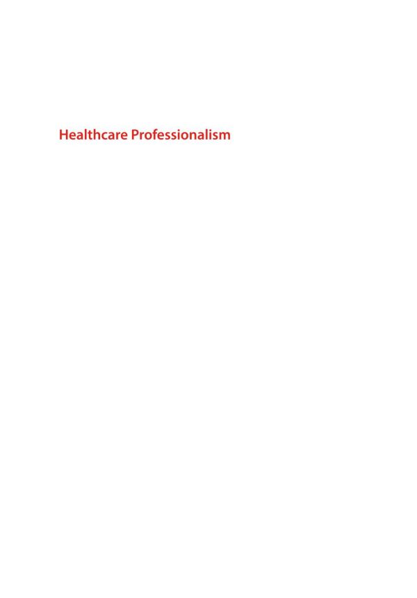 Healthcare professionalism : improving practice through reflections on workplace dilemmas