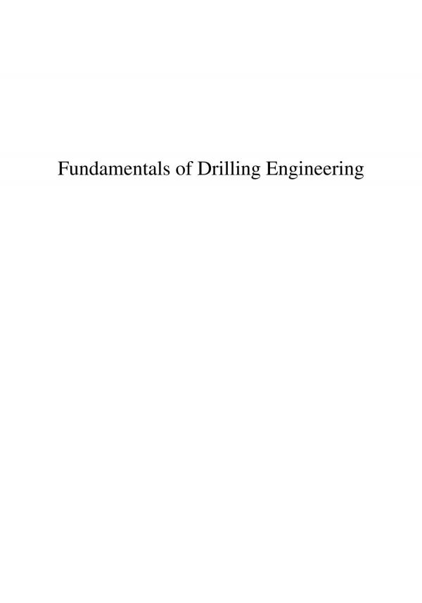 Fundamentals of drilling engineering multiple choice questions and workout : examples for beginners and engineers