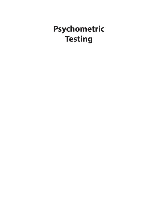 Psychometric testing : critical perspectives