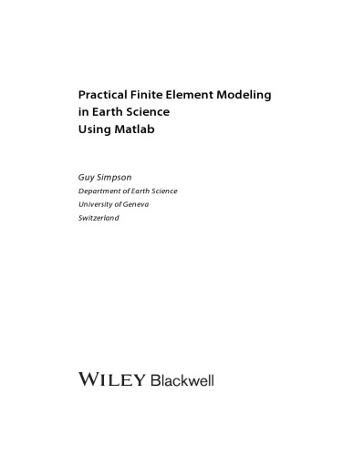 Practical Finite Element Modeling in Earth Science Using MATLAB