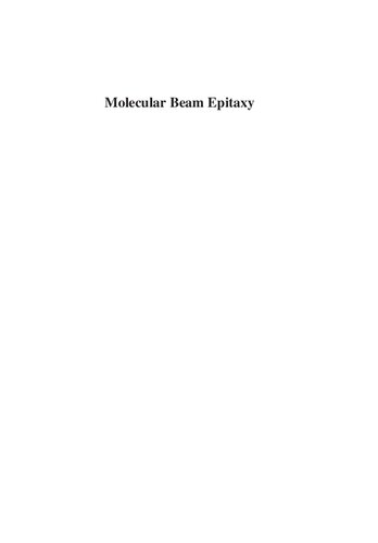 Molecular Beam Epitaxy