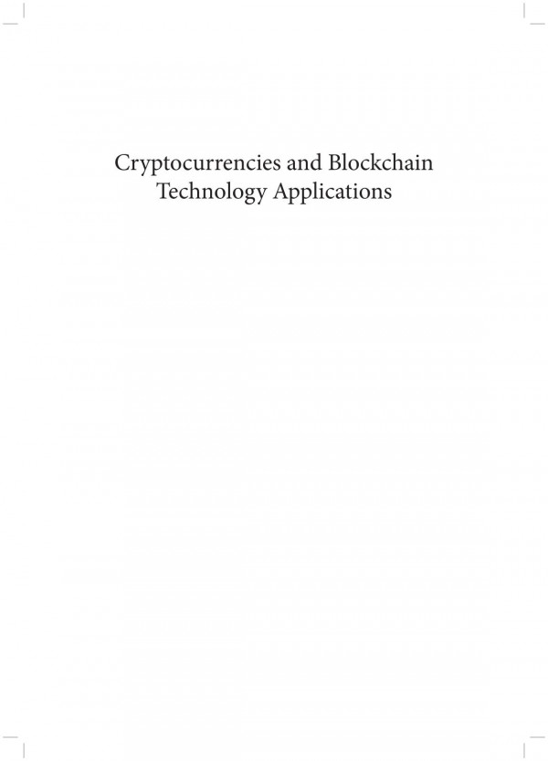 Cryptocurrencies and Blockchain Technology Applications